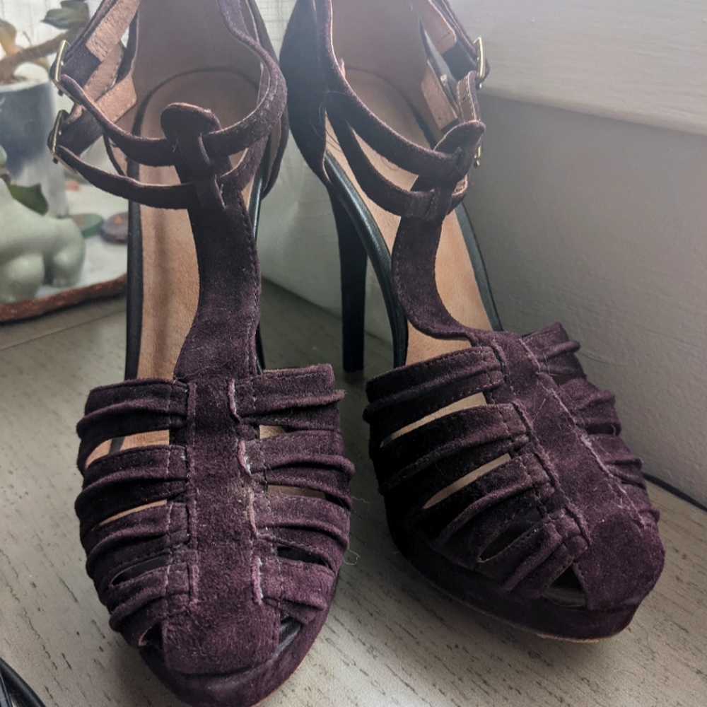 Joie High heels real suede high heels, size 37(us 6.5)